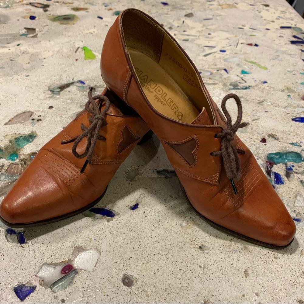 Vintage Chandlers Leather Heel w/Laces